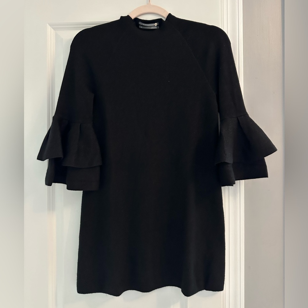 Anthropologie black sweater tunic, size XS, EUC.